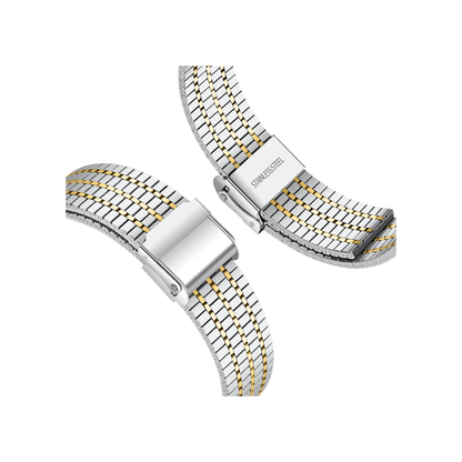 Apple Watch Edelstahlarmband in Silber-Gold – edel, klassisch & auffällig zugleich