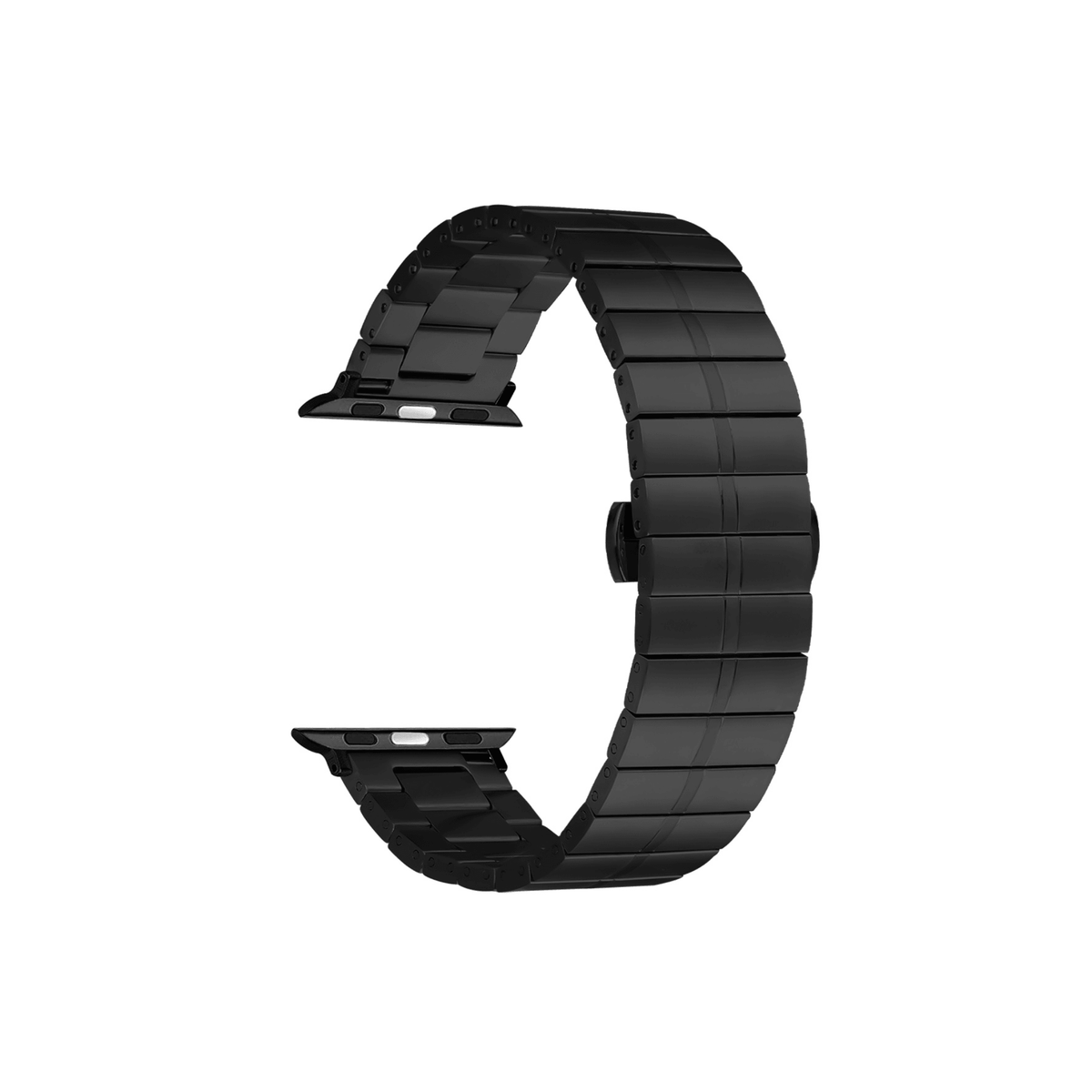 Apple Watch Elite Armband Schwarz – luxuriöses Design, massive Edelstahlglieder, ideal für Business und Abendgarderobe.