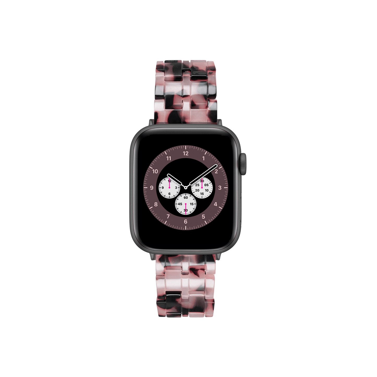 Klassisches Resinarmband Schwarz-Braun für Apple Watch – modern, robust und stilvoll für Fashion-Looks.