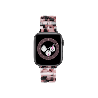 Klassisches Resinarmband Schwarz-Braun für Apple Watch – modern, robust und stilvoll für Fashion-Looks.
