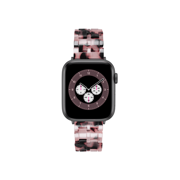 Klassisches Resinarmband Schwarz-Braun für Apple Watch – modern, robust und stilvoll für Fashion-Looks.