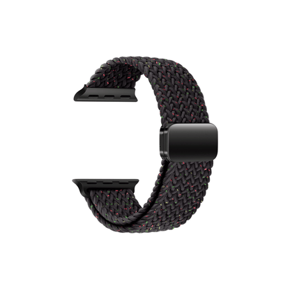 Schwarzes Casual Loop Apple Watch Armband – modernes, sportlich-elegantes Geflecht