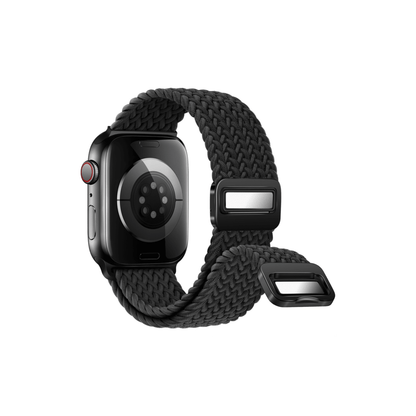 Geflochtenes Sportband in Schwarz – ideal für Workout, Büro und Alltag