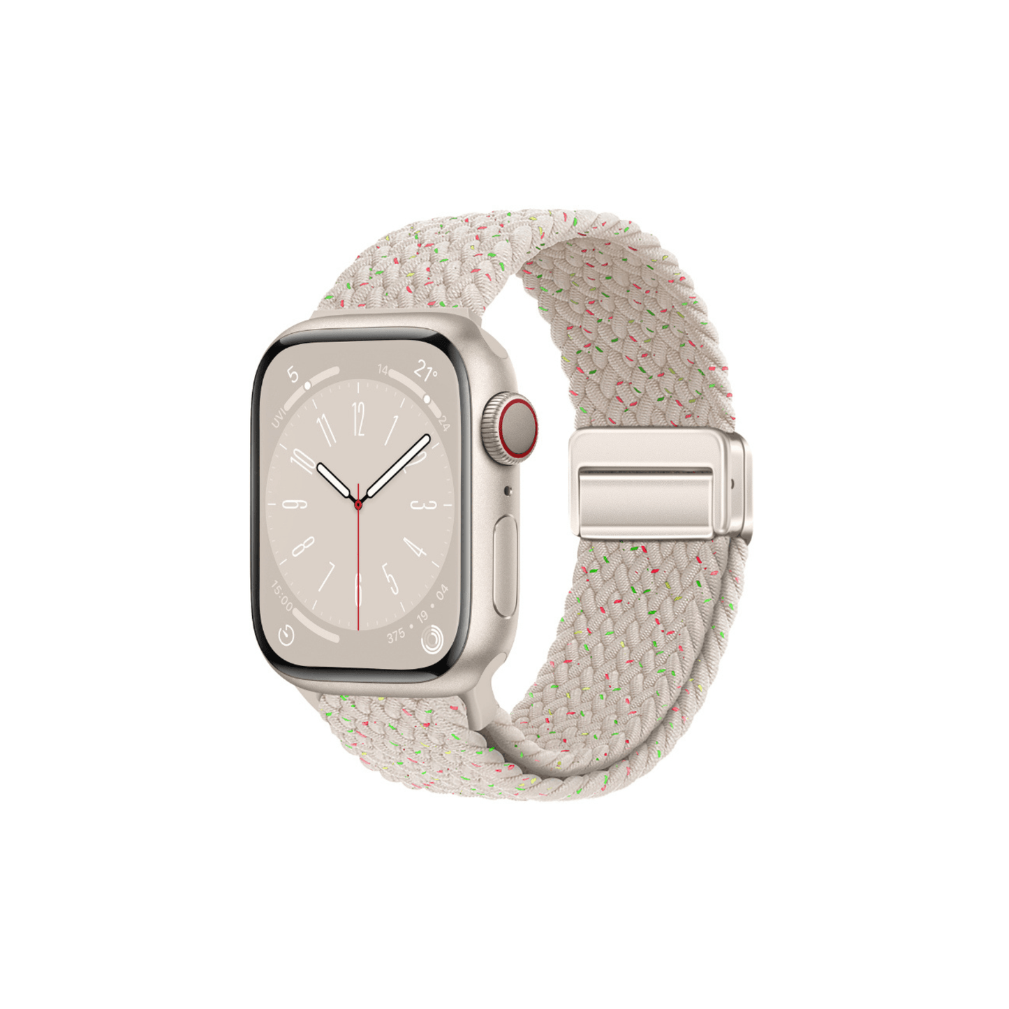  Casual Loop Armband in Perlmutt – sanftes, geflochtenes Band mit Magnetverschluss für Apple Watch