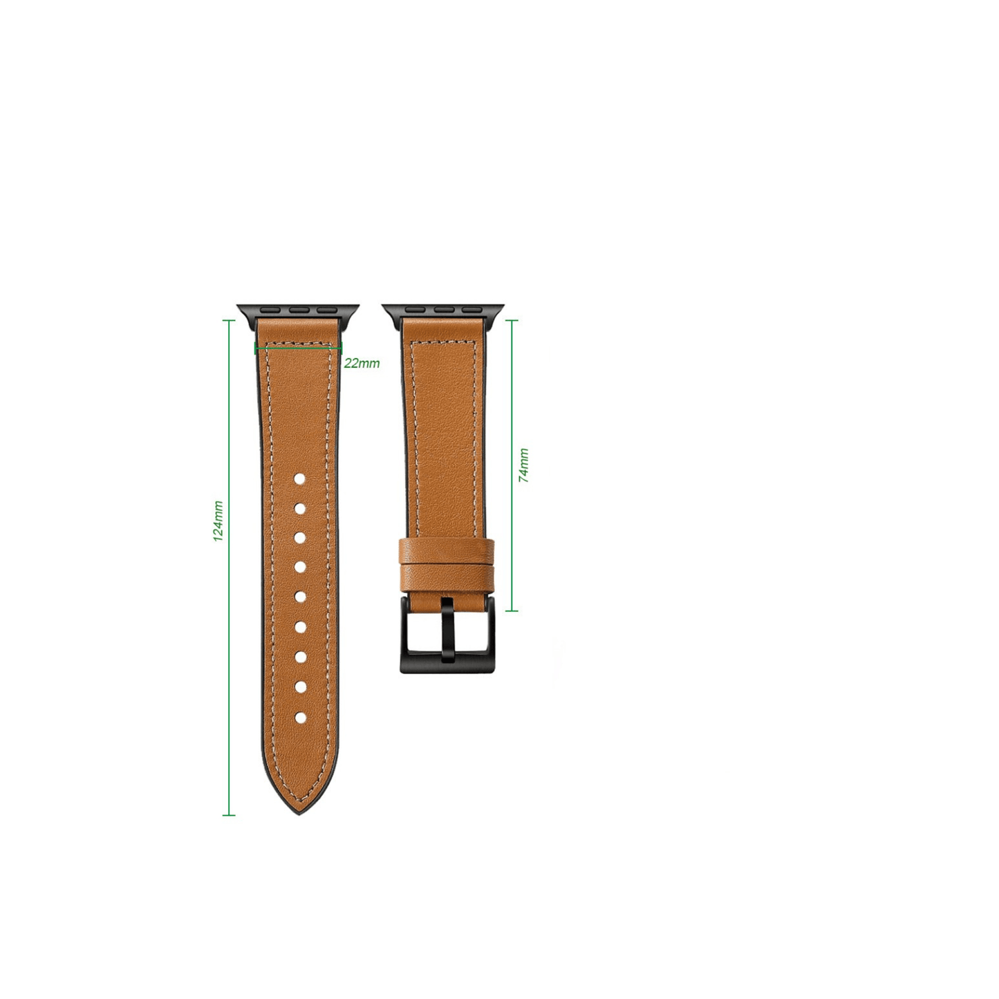 Braun Classic Echtlederarmband für Apple Watch – stilvoll, robust und bequem für jeden Anlass.