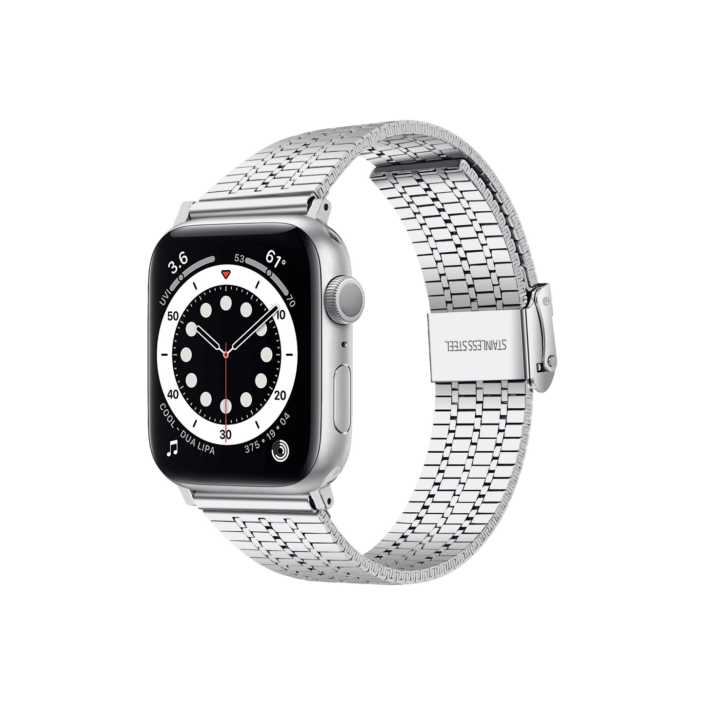 Elysium Armband in Silber – edles Edelstahl-Gliederdesign für deine Apple Watch
