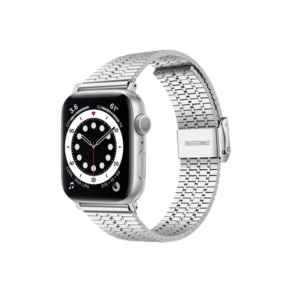 Elysium Armband in Silber – edles Edelstahl-Gliederdesign für deine Apple Watch
