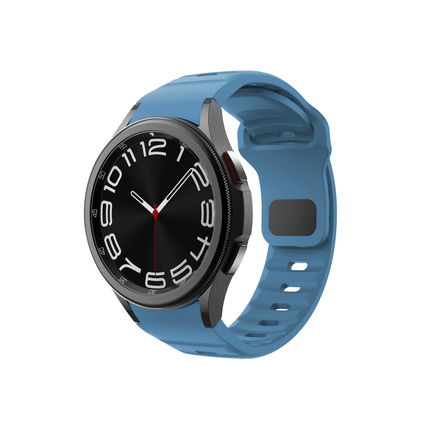 Blaues Fit Pulse Armband – atmungsaktiv, leicht und perfekt für aktive Trägerinnen und Träger.