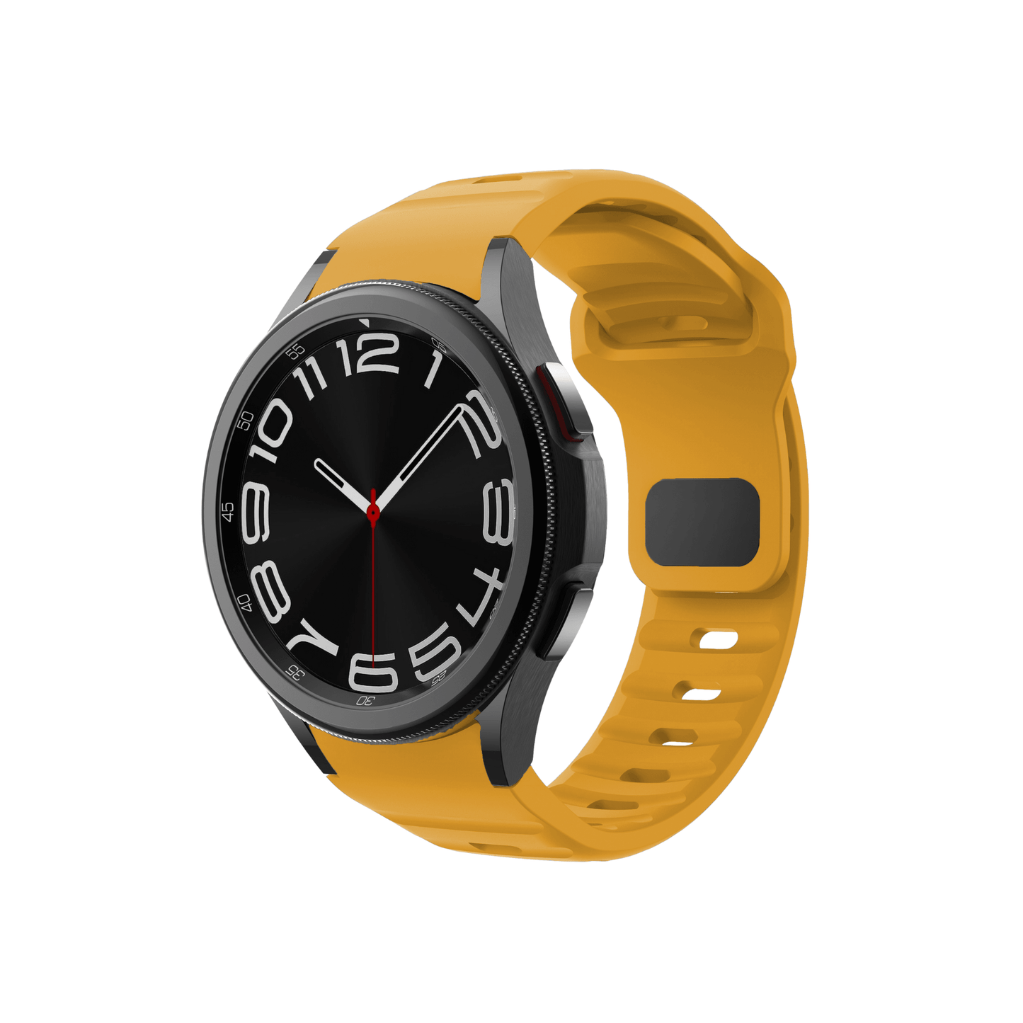 Smartbandz Fit Pulse in Gelb – sportliches Silikonarmband mit 20 mm Breite, ideal für Smartwatches beim Training.