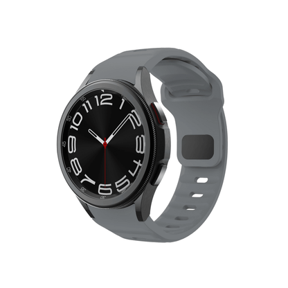 Smartbandz Fit Pulse in Grau – sportliches Silikonarmband mit 20 mm Breite, ideal für Smartwatches beim Training.