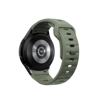 Militärgrünes Fit Pulse Armband – atmungsaktiv, leicht und perfekt für aktive Trägerinnen und Träger.