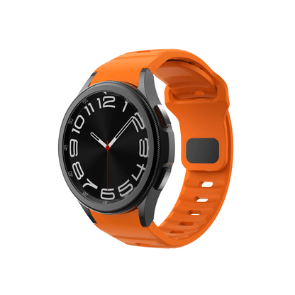 Smartbandz Fit Pulse in Orange – sportliches Silikonarmband mit 20 mm Breite, ideal für Smartwatches beim Training.