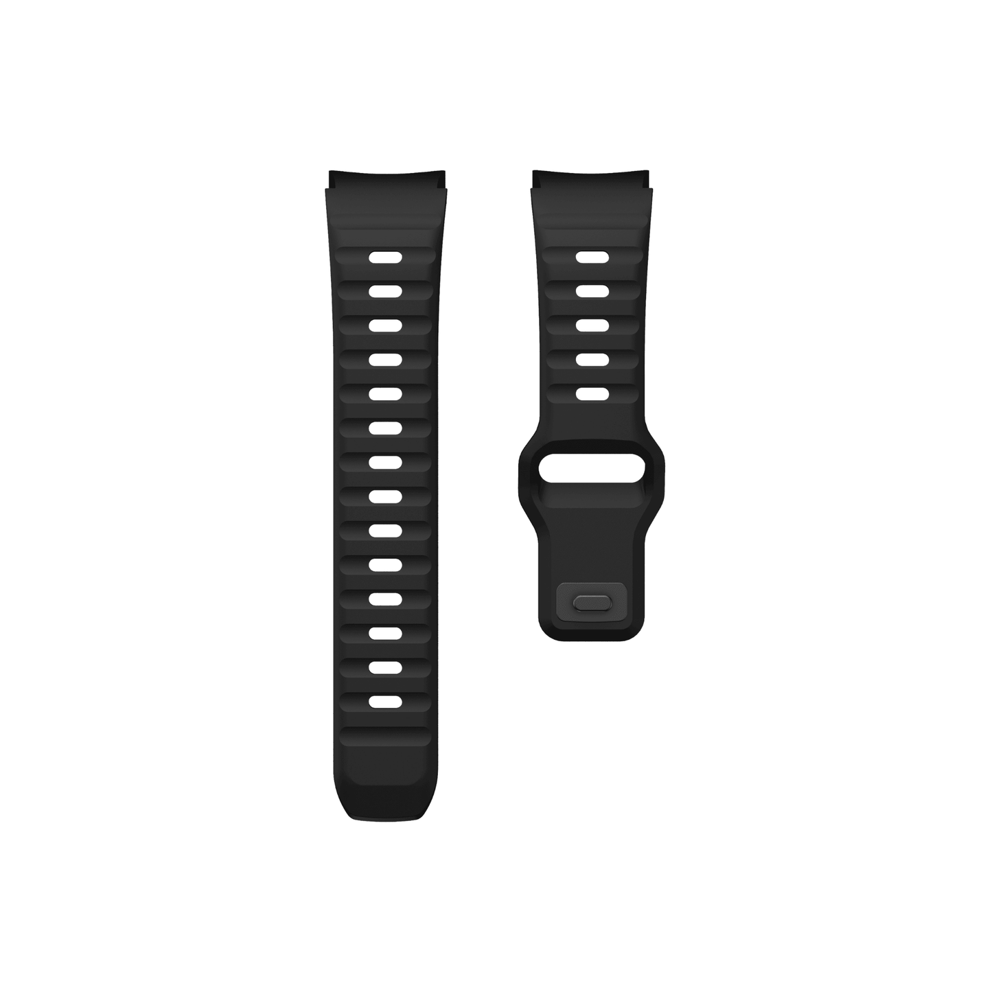 Flexibles Silikonarmband in Schwarz – stylischer Begleiter für deine Smartwatch mit optimalem Halt.