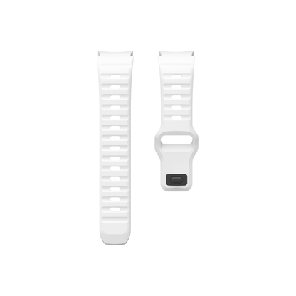 Flexibles Silikonarmband in Weiß – stylischer Begleiter für deine Smartwatch mit optimalem Halt.