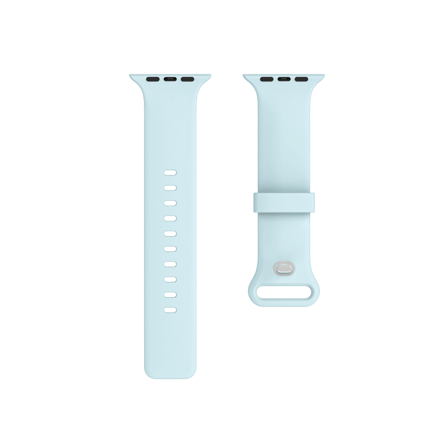 Leichtes, wasserfestes Apple Watch Armband in Pastellblau – perfekt für Training & Freizeit