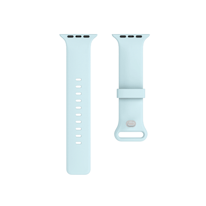 Leichtes, wasserfestes Apple Watch Armband in Pastellblau – perfekt für Training & Freizeit
