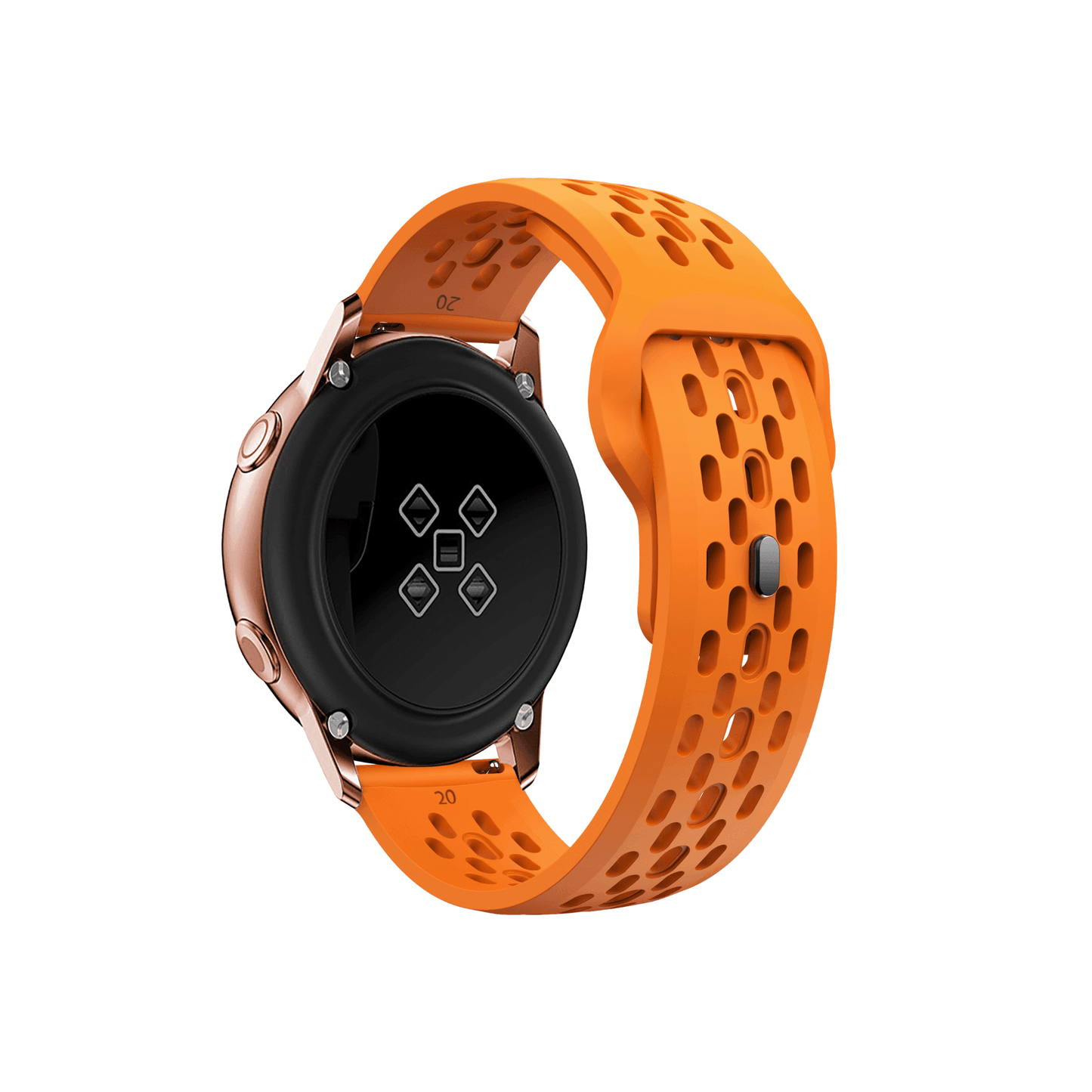 Orangefarbenes Sportarmband für Garmin, Samsung & Amazfit – atmungsaktiv & flexibel