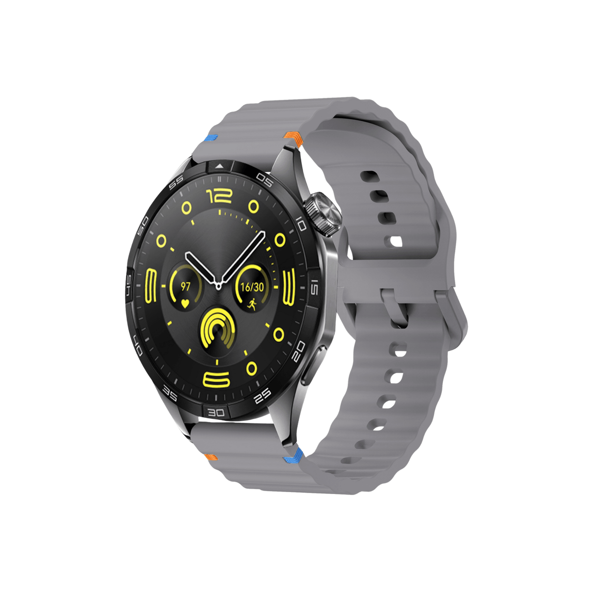 Graues Silikonarmband Aurum – wasserfest, flexibel und perfekt für Training, Büro oder Freizeit