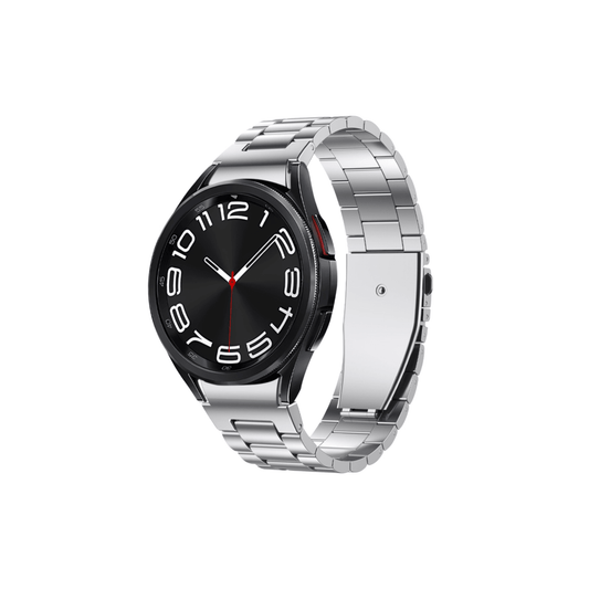 Frontansicht des Matrix Edelstahlarmbands – 20 mm Bandbreite, elegantes Design für Smartwatches.