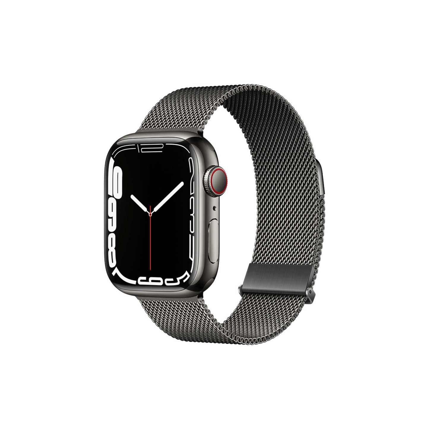 Milanaise Armband in Grau – zeitloses Edelstahlgeflecht mit magnetischem Verschluss für Apple Watch