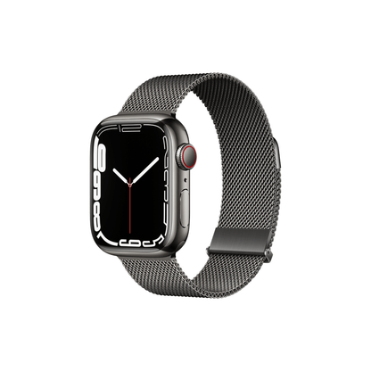 Milanaise Armband in Grau – zeitloses Edelstahlgeflecht mit magnetischem Verschluss für Apple Watch