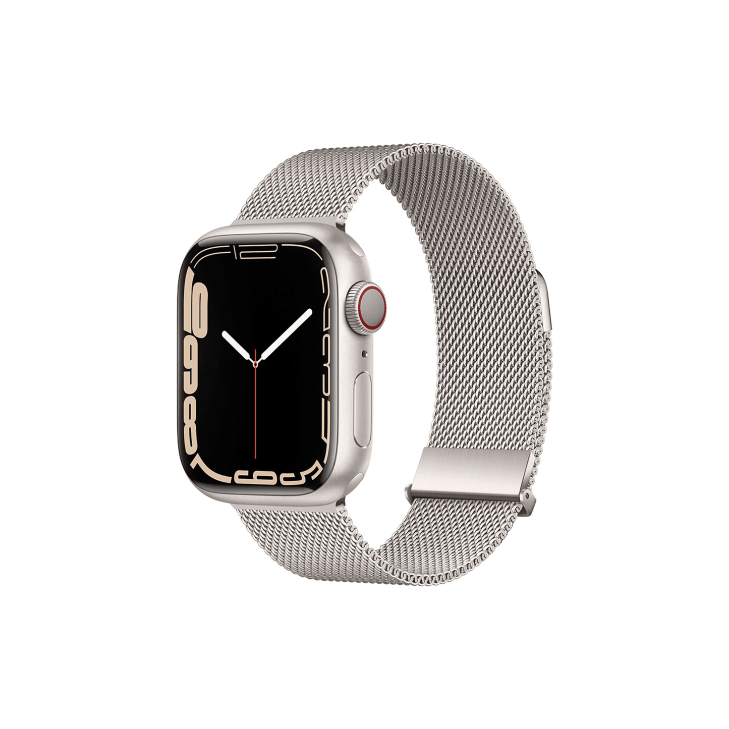 Milanaise Armband in Polarsternweiß – elegantes Edelstahlarmband mit magnetischem Verschluss