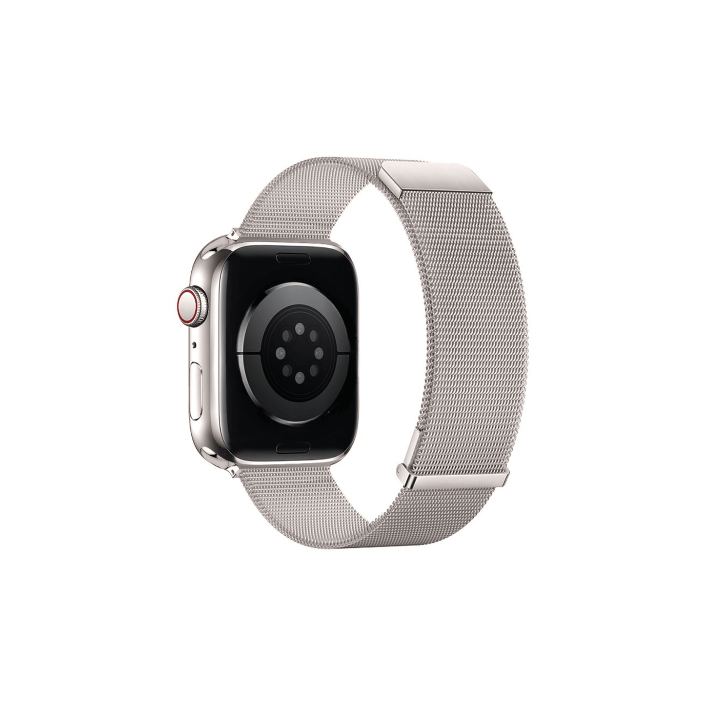 Elegantes Apple Watch Armband in Polarsternweiß – individuell anpassbar mit Magnetverschluss