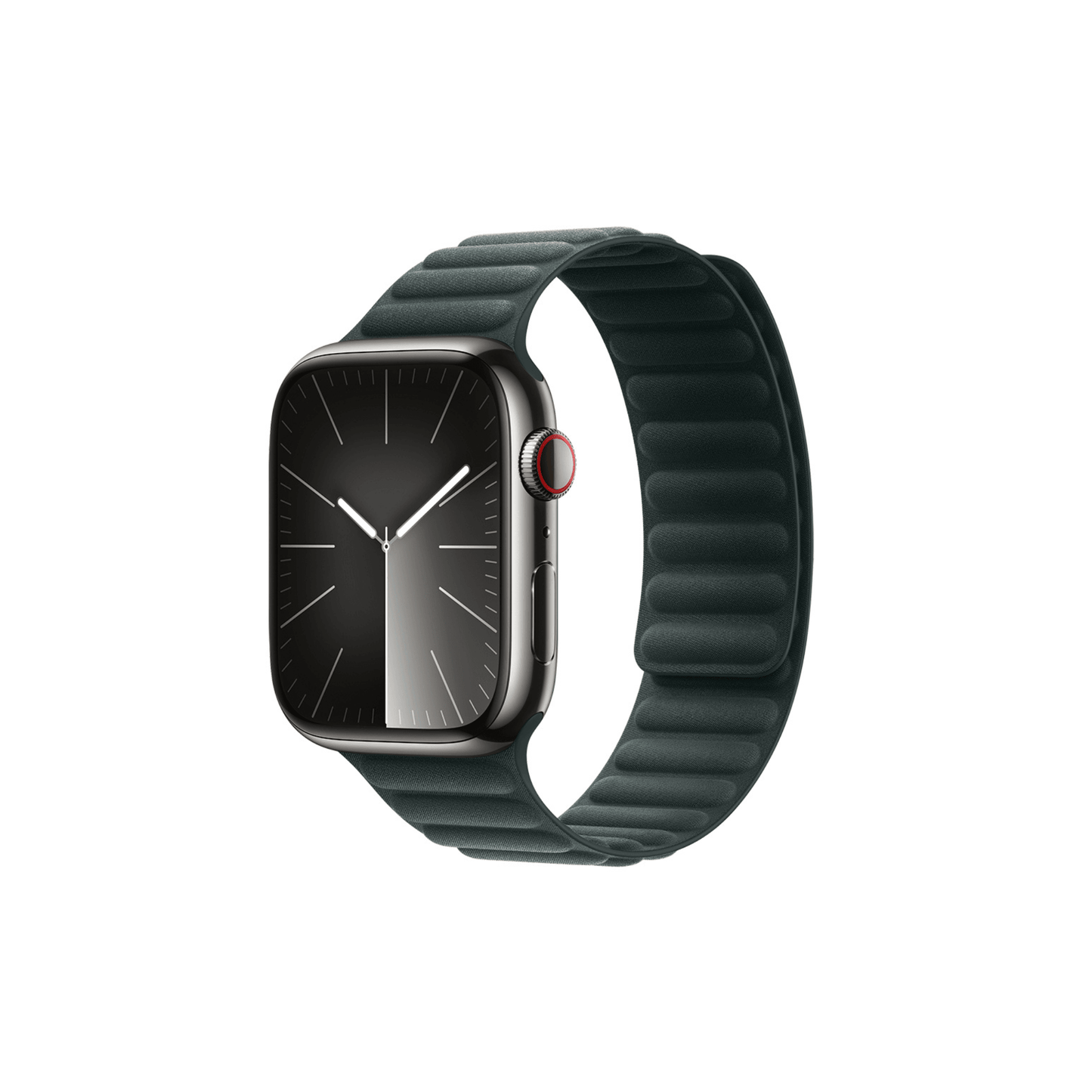 Nexus Textilarmband in Tannengrün – moderner Komfort mit starkem Magnetverschluss für Apple Watch