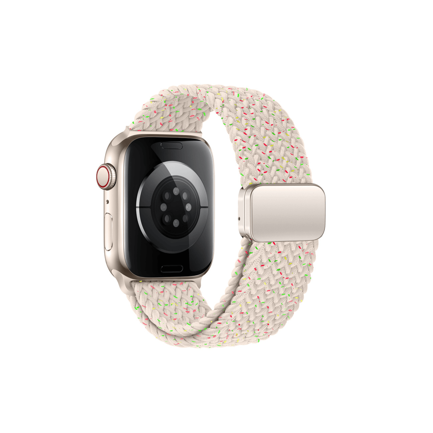 Geflochtenes Textilarmband in Perlmutt – leicht & stilvoll für den Alltag mit Apple Watch
