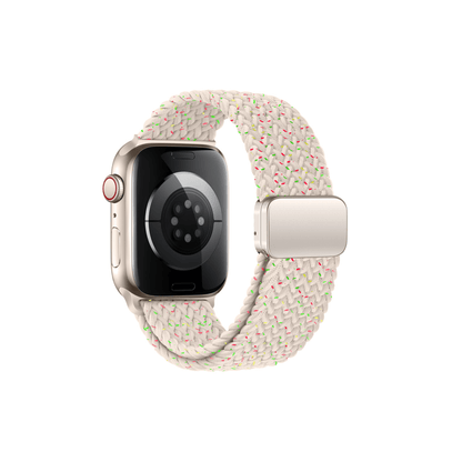 Geflochtenes Textilarmband in Perlmutt – leicht & stilvoll für den Alltag mit Apple Watch