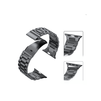 Komfortables Royal Edelstahlarmband in Schwarz – eleganter Look für Smartwatch, langlebig und hochwertig verarbeitet