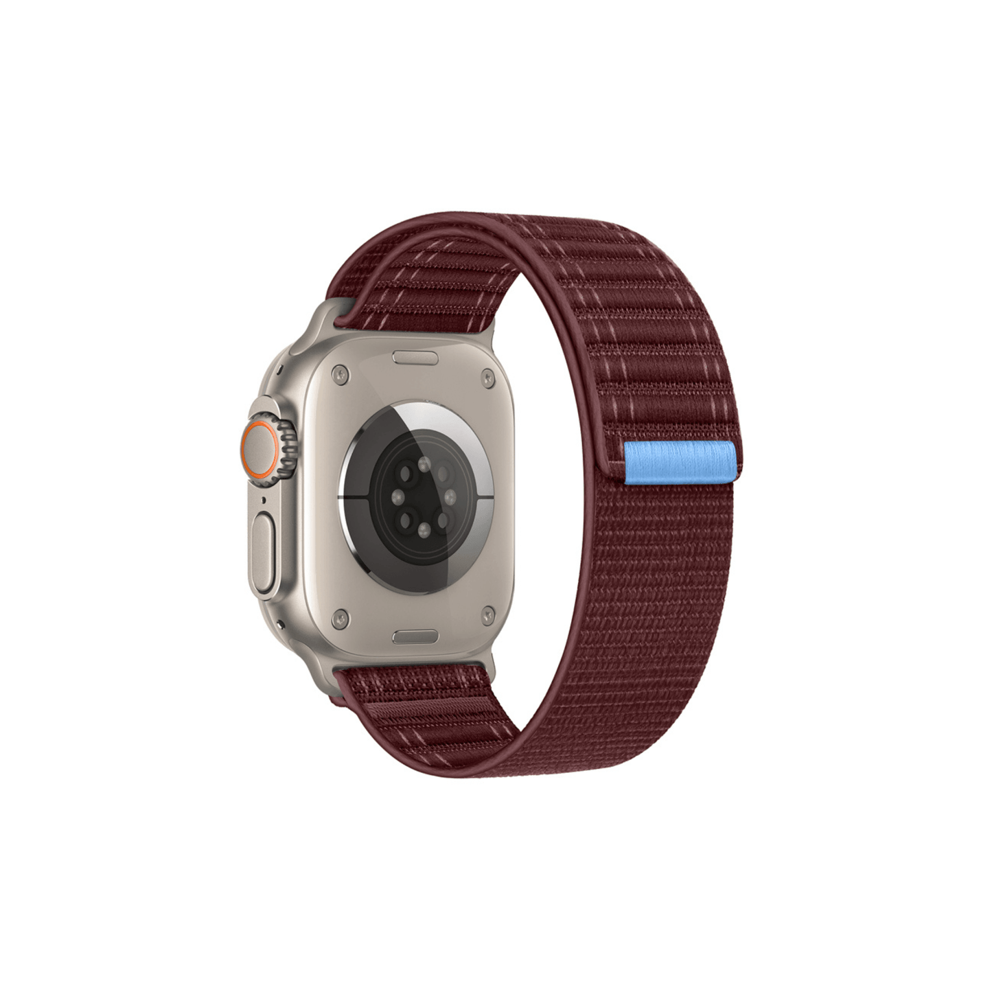 Sportlicher Style in Rubin-Rot – Novo Loop Klettverschlussarmband für aktive Tage