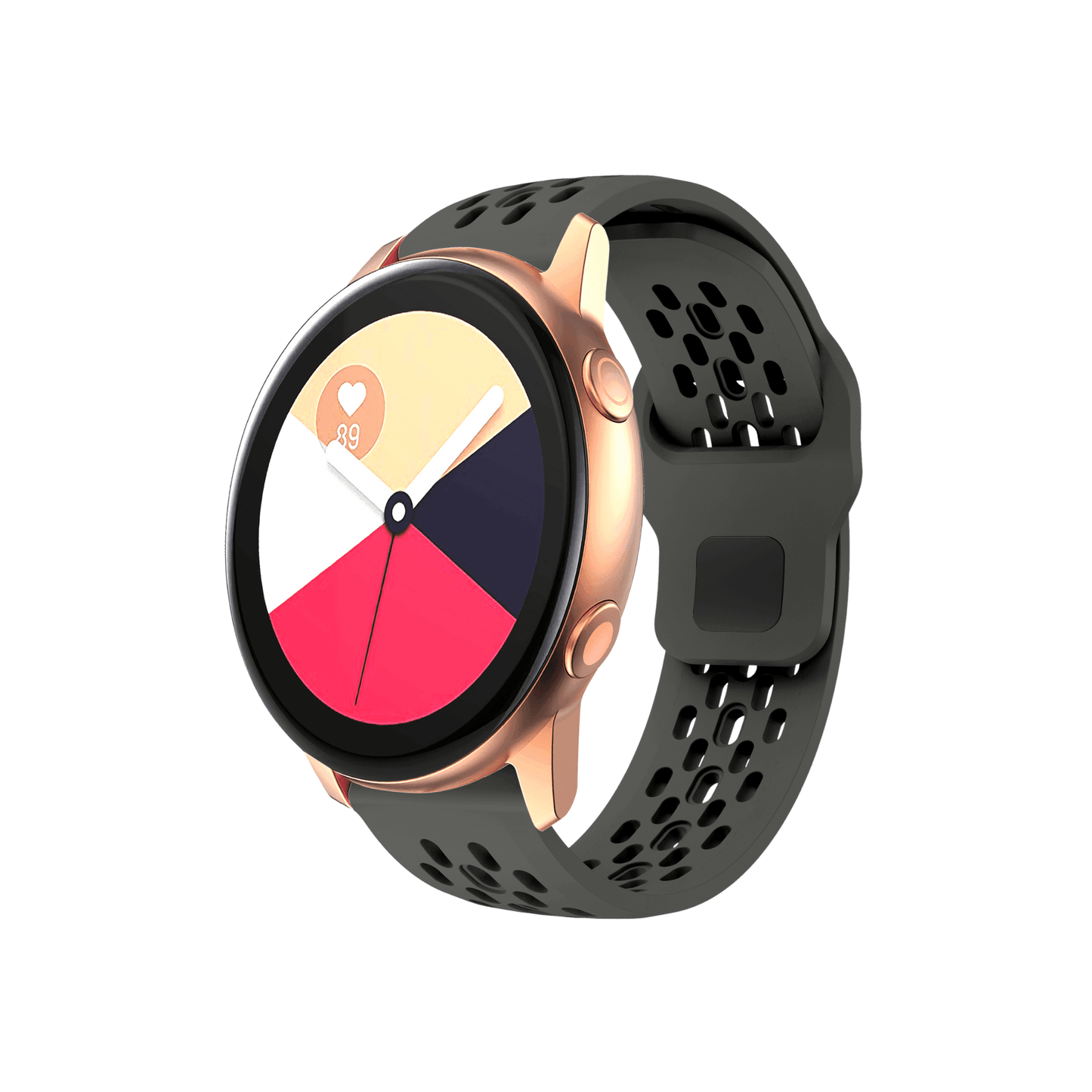 Running Air Silikonarmband in Anthrazit – dezenter Look mit sportlicher Funktion für 20 mm Watches