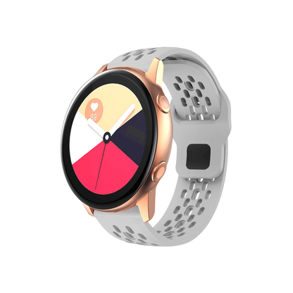 Running Air Silikonarmband in Hellgrau – modernes, dezentes Design für Garmin, Samsung & Amazfit Smartwatches