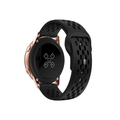 Running Air Silikonarmband in Schwarz – sportlicher Allrounder für Garmin, Samsung & Amazfit Smartwatches