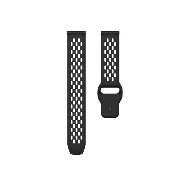 Sportliches Silikonarmband in Schwarz – optimal für Workout, Outdoor & Alltag mit 20 mm Watches
