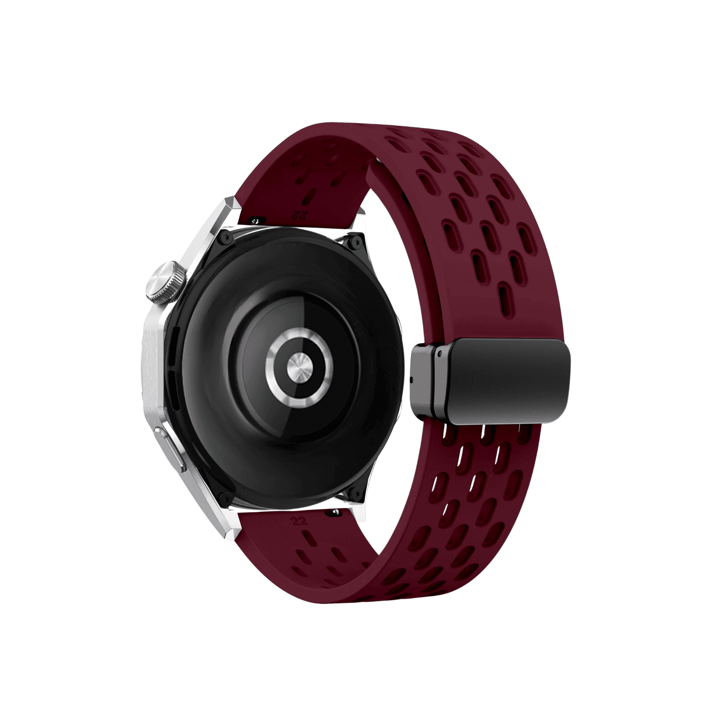 Bordeauxfarbenes Silikonarmband mit Magnetverschluss – sportlich, elegant und flexibel tragbar