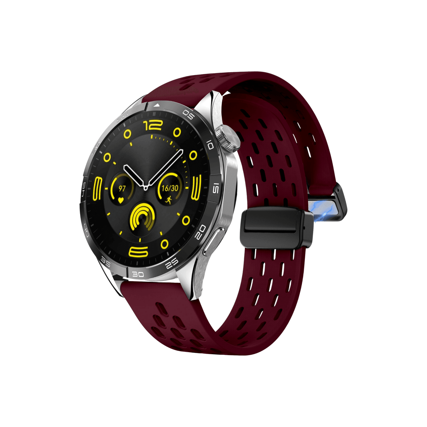 Active Plus Armband Bordeaux – 20 mm Smartwatch-Armband für den sportlichen Alltag