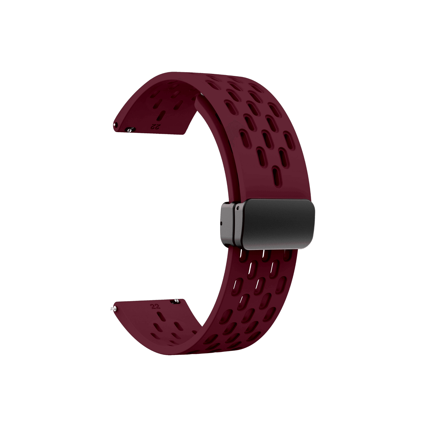 Active Plus Silikonarmband in Bordeaux – kompatibel mit Samsung, Amazfit und Garmin Smartwatches