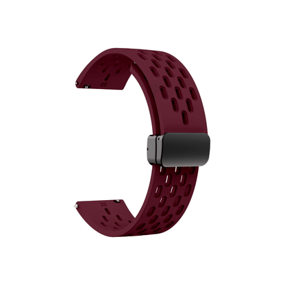 Active Plus Silikonarmband in Bordeaux – kompatibel mit Samsung, Amazfit und Garmin Smartwatches