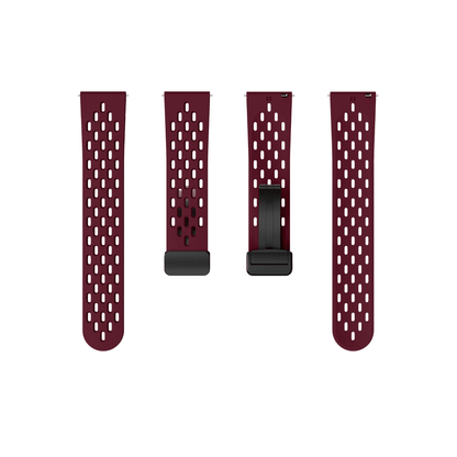 Sportliches Bordeaux Armband – magnetisch, atmungsaktiv, 20 mm breit, perfekt für Workout & Freizeit