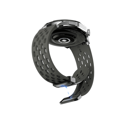 Active Plus Silikonarmband in Dunkelgrau – 20 mm Universalarmband für Smartwatches
