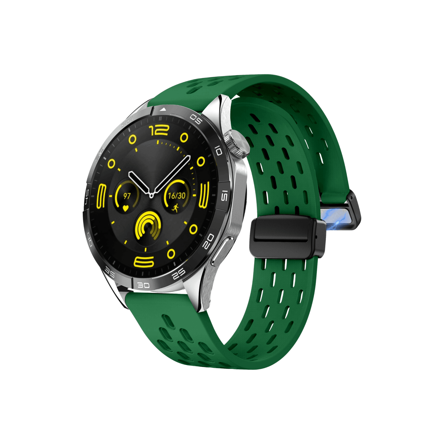Active Plus Silikonarmband Grün – 20 mm Armband für Garmin, Samsung Galaxy und Amazfit Watches