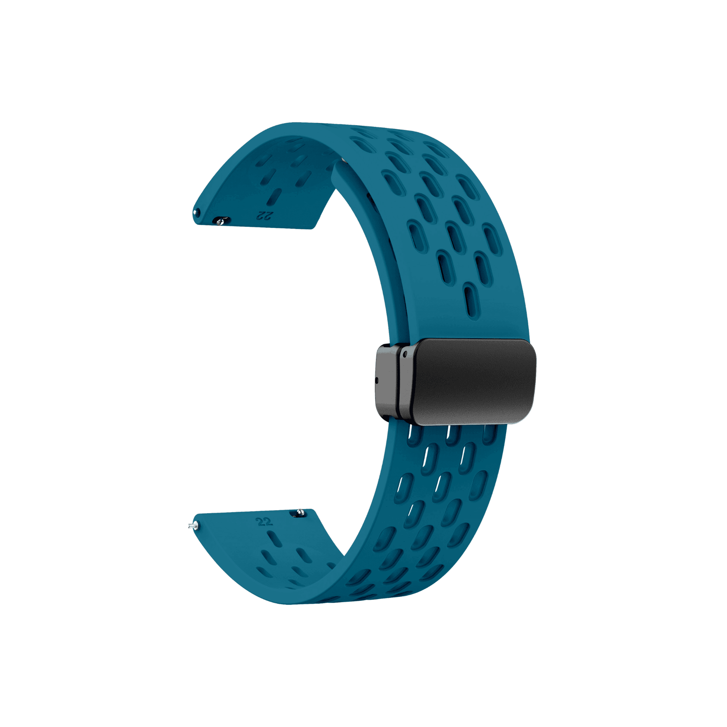 Sportliches Silikonarmband in Marineblau – für Samsung, Garmin und Amazfit Smartwatches