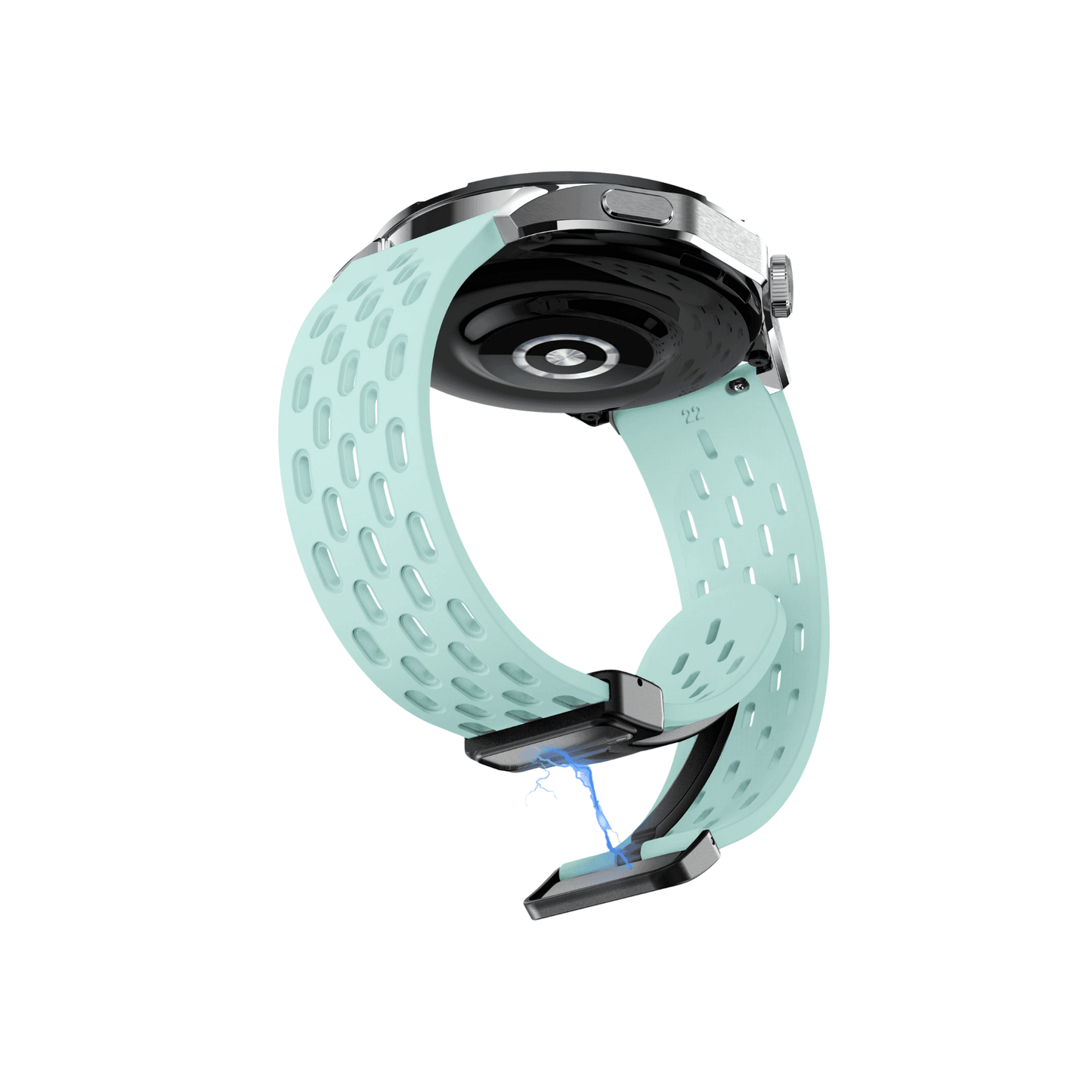 Silikonarmband Mint – Active Plus Modell mit 20 mm Breite, kompatibel mit Garmin, Samsung & Amazfit