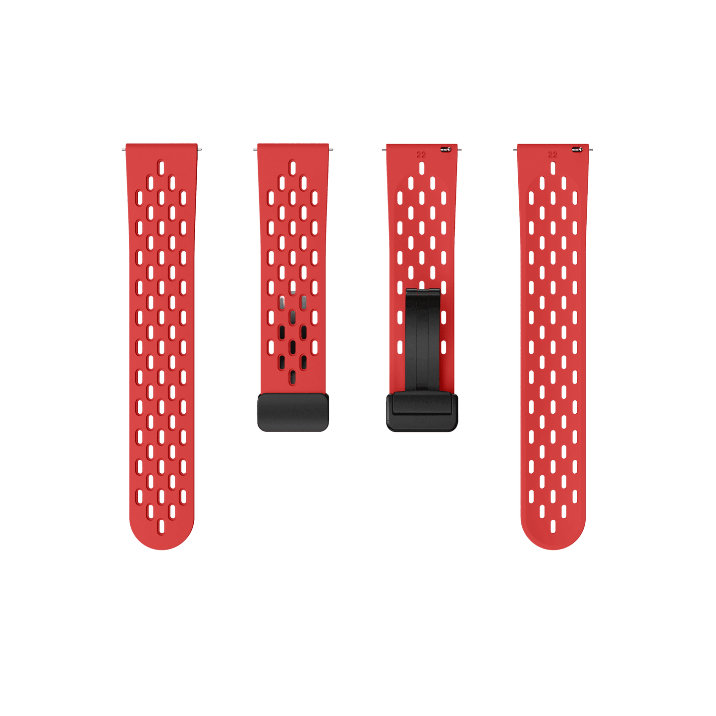 Rotes Active Plus Armband – atmungsaktives Silikon mit sicherem Magnetverschluss von Smartbandz