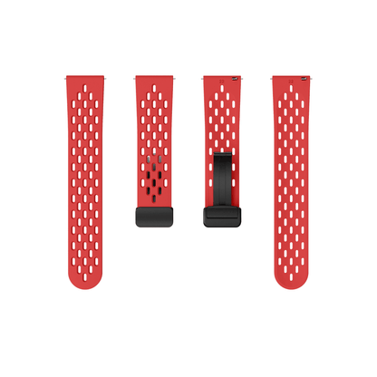 Rotes Active Plus Armband – atmungsaktives Silikon mit sicherem Magnetverschluss von Smartbandz