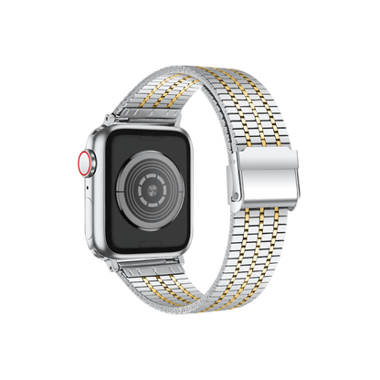 Silber-Goldenes Elysium Armband – elegantes Gliederdesign mit stilvollem Farbkontrast
