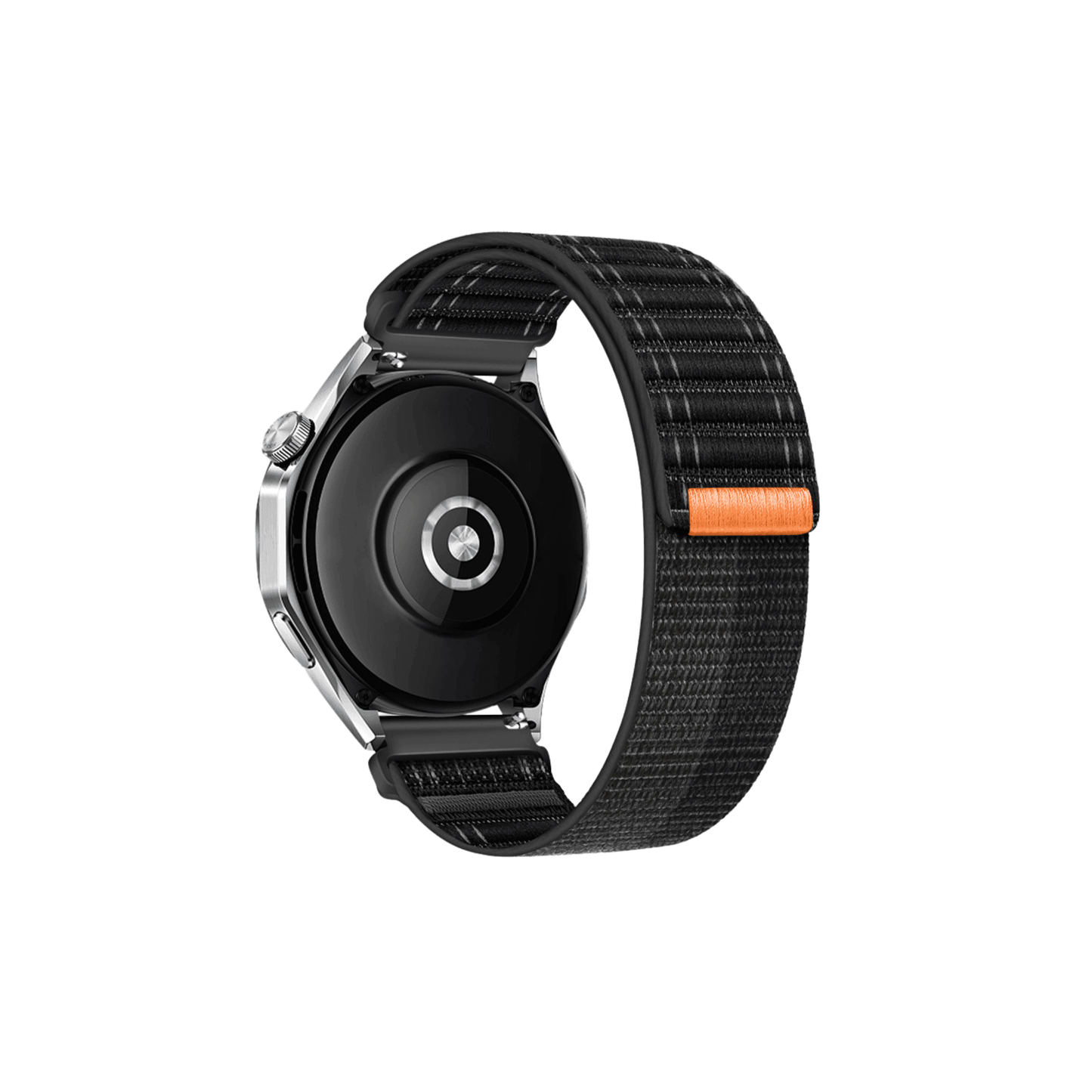 Schwarz-graues Flex Armband im Detail – sportliches Design für Garmin, Samsung & Amazfit Uhren (20 mm)