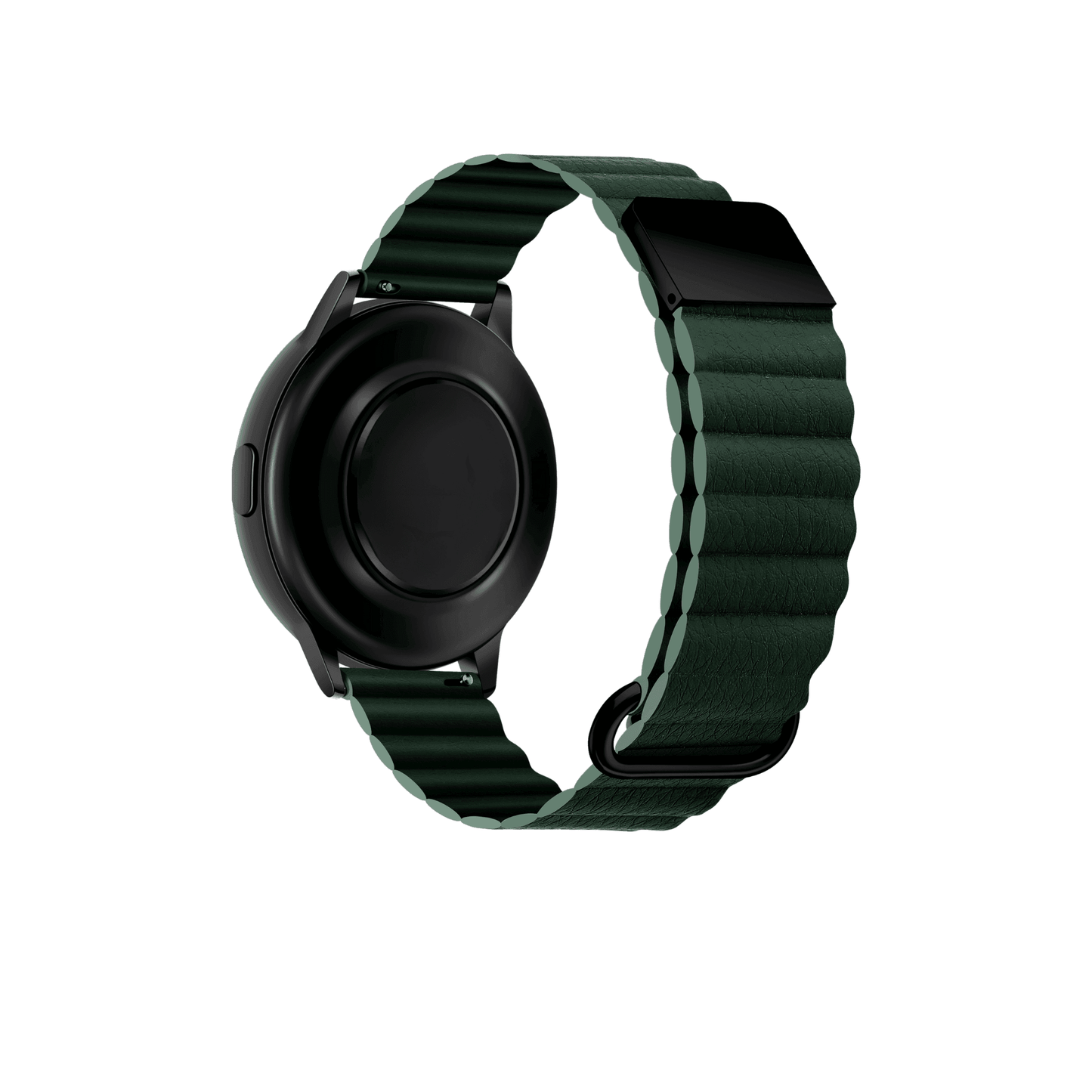 Fusion Lederarmband in Smaragdgrün – stilvolles Echtleder mit Magnetverschluss, modern und luxuriös für jede Smartwatch